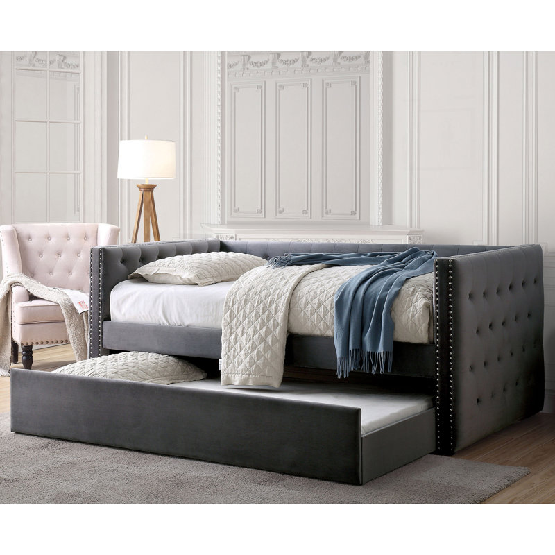 Lit de jour avec couchette Zalen, Gris