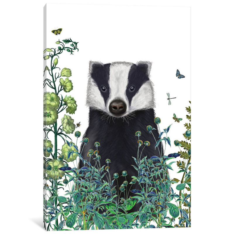 « badger minstrel ii », impression sur toile tendue, H 40 po x l 26 po x P 1,5 po, Pas de tapis, Toile tendue