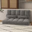 Chaise réglable, lit pliant gris foncé, 2 coussins, peu encombrant, canapé convertible avec structure stable