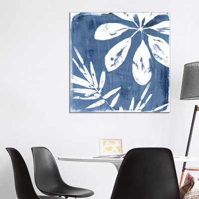 Tropical Indigo Impressions II 1 Piece Wrapped Canvas Painting