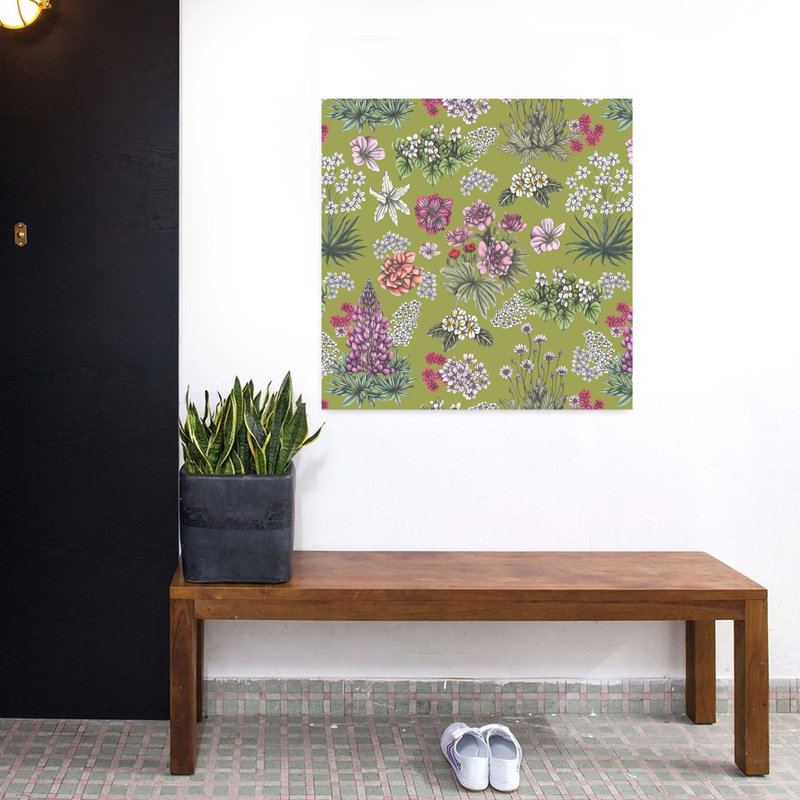 Art contemporain Art floral printanier, H 32 po x l 32 po