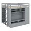 Loft Bed With Drawers, Shelves And Light-1087879442