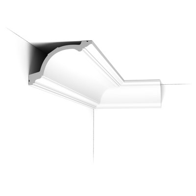 4-1/8 in x 6-1/8 in x 78-3/4 in Primed White Plain Polyurethane Crown Moulding