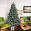 8Ft Artificial Christmas Tree With Pinecones, Berries, And Metal Stand For Easy Assembly And Festive Décor, Christmas Tree-1164879530
