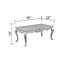 Table basse de style traditionnel en bois avec finition argentée