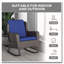 Chaise berçante en osier avec assise large et coussins épais