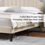 Lit simple tapissier avec 2 tables de chevet - Ensemble de chambre à coucher moderne-545769022-545769009