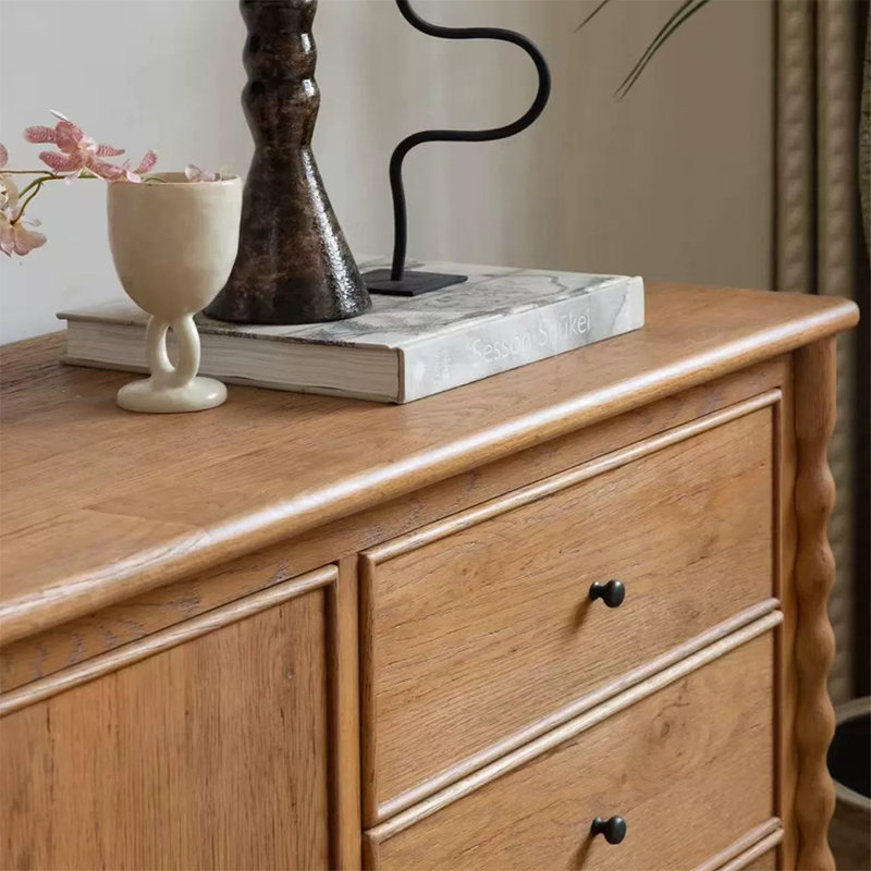 Buffet mural de style chinois, Marron clair