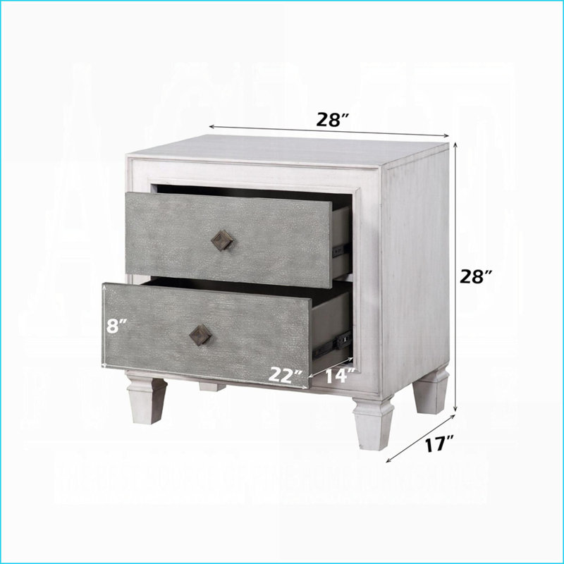 Table de chevet 2 tiroirs Modern
