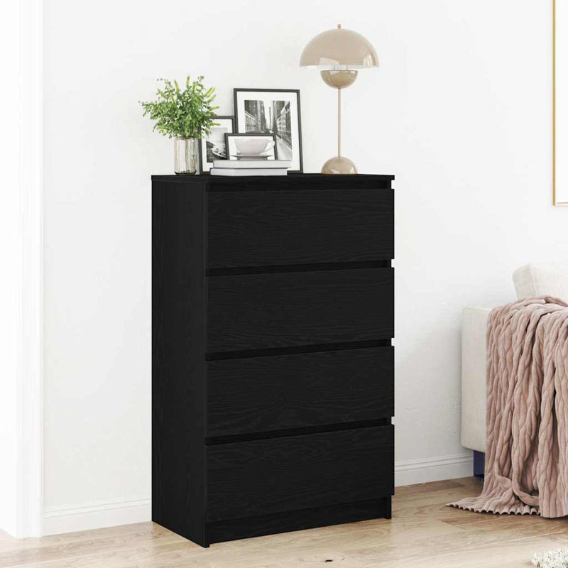 Hardcastle Sideboard 60x35x98.5 cm Engineered Wood, Black Oak