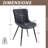 Modern faux leather side dining chair-1346871466