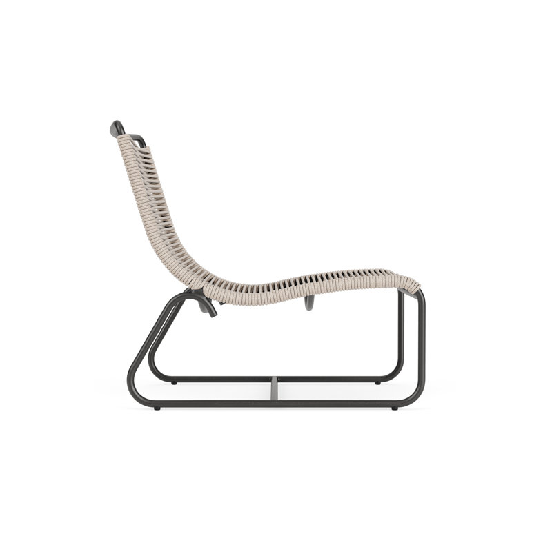 Walter Lamb Outdoor Lounge Chair, Textured Pewter/Pebble