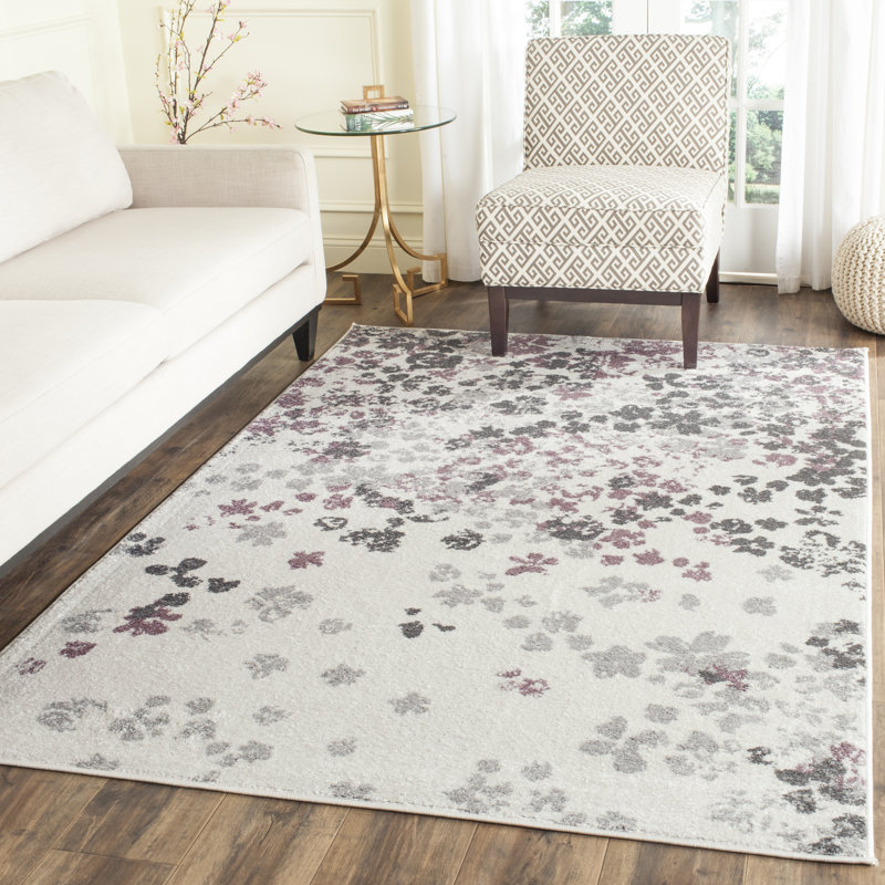 Gall Floral Hand Woven Area Rug, Rectangle 122 x 183 cm