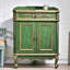 Armoire de coin en bois manufacturé vert