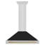 Zline Hotte en acier inoxydable avec coquille noire mate Autograph Edition-97577446