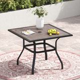 Priddis Square Steel Outdoor Dining Table