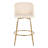 Swivel Upholstered Counter Stool with Metal Frame-94398875