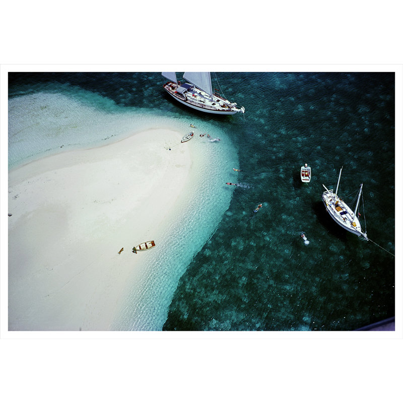 Stocking Island, Bahamas Print by Slim Aarons, 32.5" H x 48.5" W x 0.1" D, Unframed