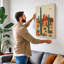 Desert Saguaro Mid-Century - Wrapped Canvas-626387239-626387237