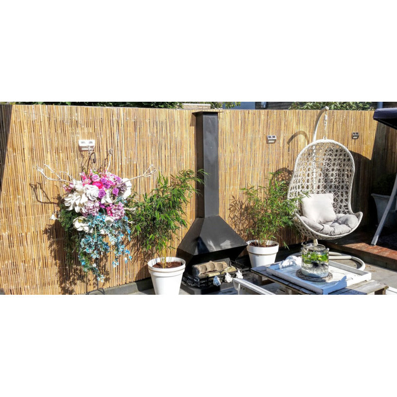 Panneau de clôture en bambou, H 60 po x l 168 po
