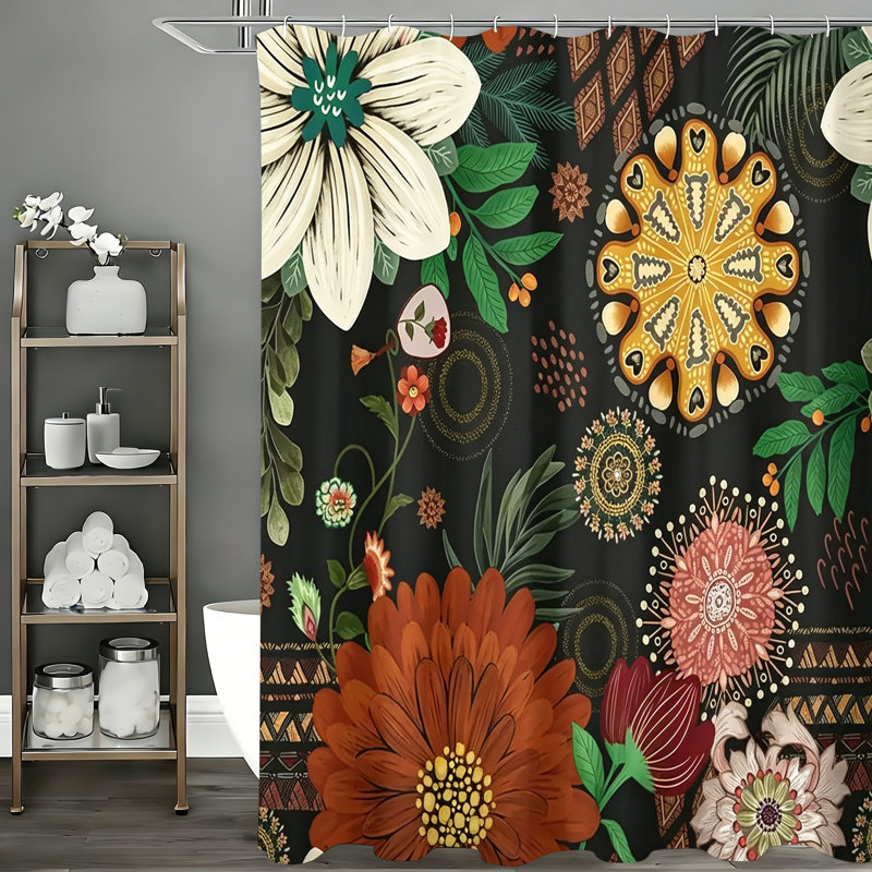 Rideaux de douche avec crochets inclus