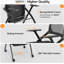 Chaise de travail traditionnelle noire rembourrée