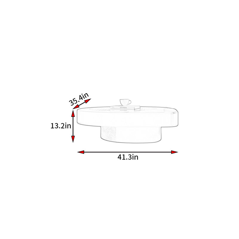 Table basse de style italien minimaliste, Blanc