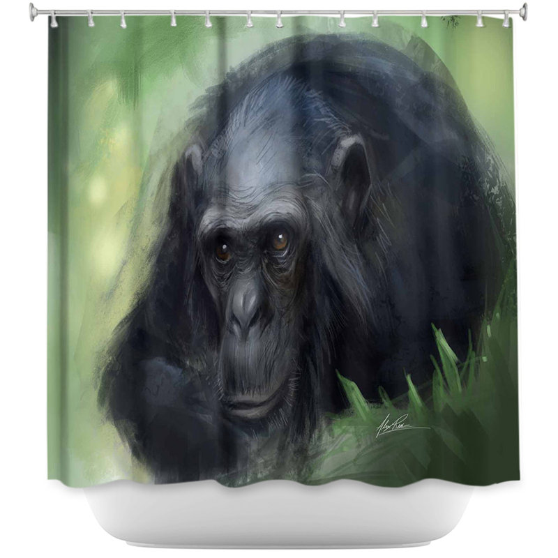 Rideau de douche simple chimpanzé