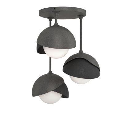 Brooklyn 3 - Light Double Shade Semi Flush Mount