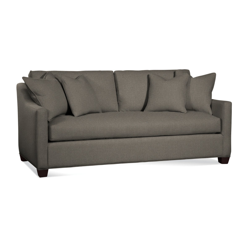 Oliver Sofa, Gray Sugar Performance; 0863-84, Java Finish