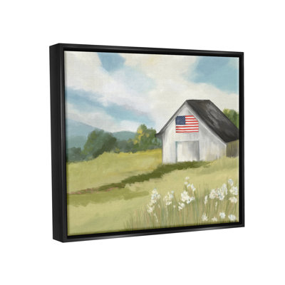 " American Flag on Barn " Acrylic Print