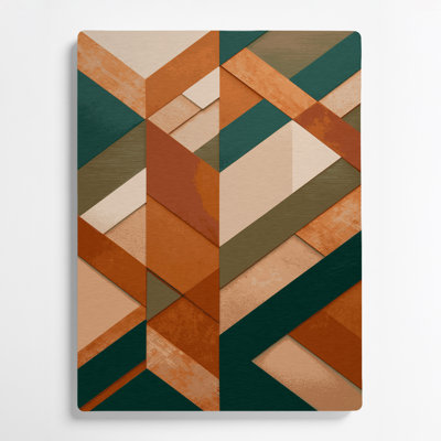 Abstract Shapes 85 Brown Metal Wall Art
