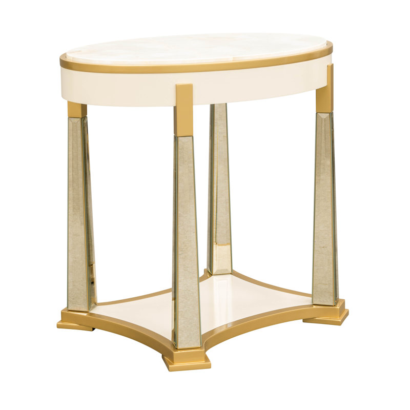 Table de bout carrée Scotts - champagne clair