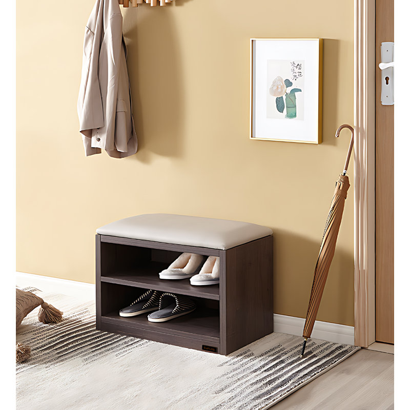 2 - Tier upholstered shoe bench with Storage