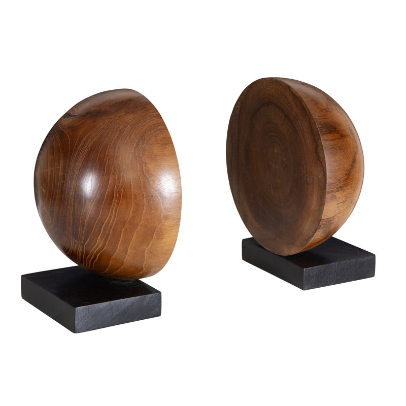 Uttermost Teak And Noir Bookends Set
