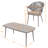 7-piece Aluminum Outdoor Dining Set, 1 Dining Table And 6 Woven Rope Chairs With Seat Cushions-1734180582