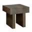 3Pc Table basse de style contemporain 2X Tables de bout Finition gris brun Mobilier de salon en bois
