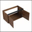 Meuble-lavabo mural 84 po avec comptoir en résine, lavabo et tablettes de rangement, portes à fermeture douce, conception compacte-129165711