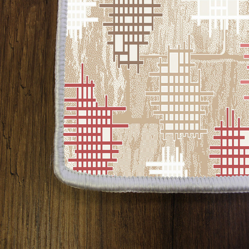 Stylish Woven Carpet (3.9 x 4. ft), 1% Polyester, Pile Height: .3 in | Antibacterial & Non-Slip Underside, 3D Digital Printing | Machine Washable, Perfect for Home Décor, Living Room & Bedroom Use