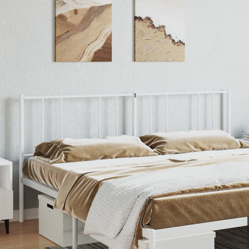 Eilleen Durable Metal Headboard, Modern Style, California King, White