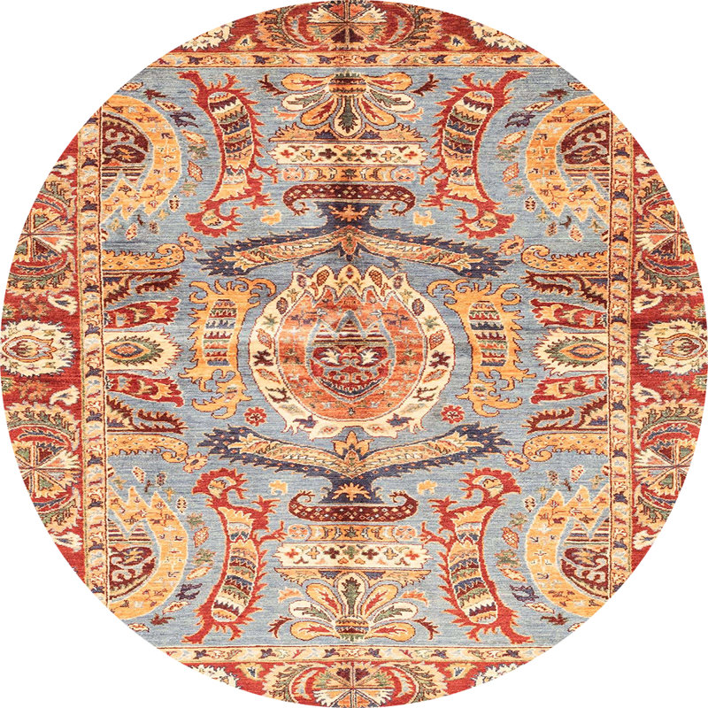 Abstract Indoor Rug, Round 4'