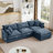 Modular Sectional Sofa, 102 Inch L Shaped Couch Set For Living Room, 3-Seater Comfy Cloud Couches With Movable Ottoman, DIY Combination, Chenille-1714787499