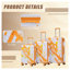 Ensemble de 3 valises rigides orange PC avec roulettes (20 "/ 24" / 28 ")