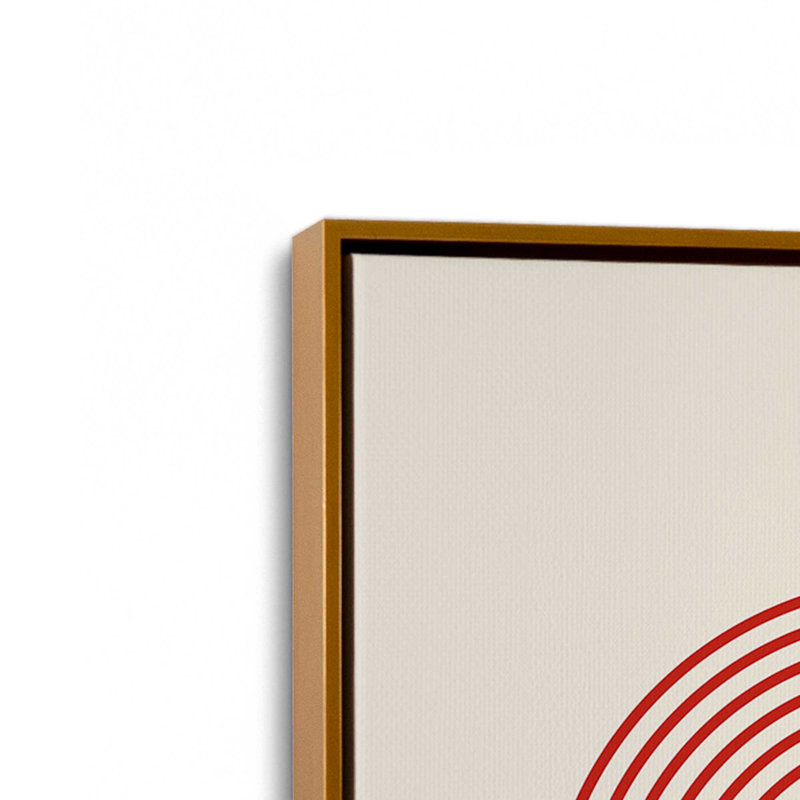 «Festive Red Bauhaus» 1919, reproduction sur toile, Cadre flottant doré, H 48,75 po x l 32,75 po