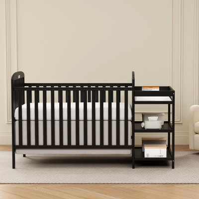 3-In-1 Convertible Baby Crib With Changing Table Combo