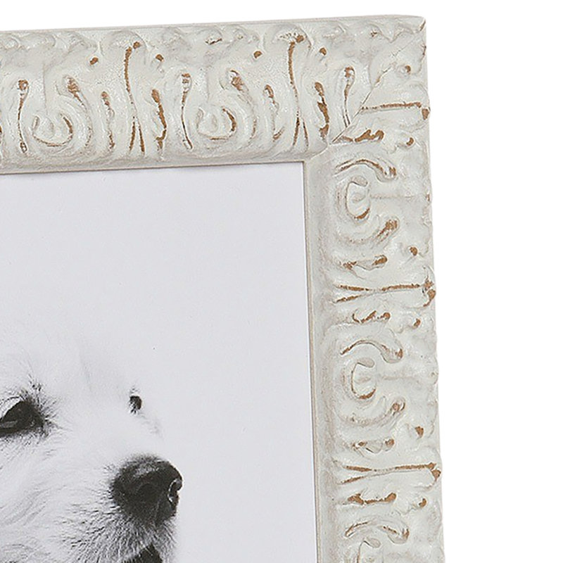 Ruvo Wood Picture Frame, White, 4" x 6"