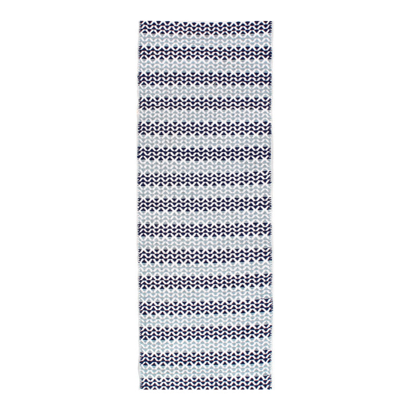 Modern Hand-made Reversible Indo Runner 2'X 6'