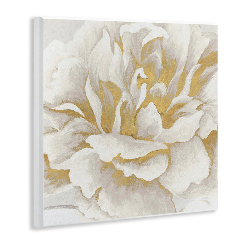 Art mural doré et blanc par Elizabeth Medley
