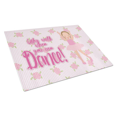 Caroline's Treasures Ballet Dance Glass Short Hair Cutting Board