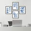 «Watercolor Blue Semi Circle Polygon Variety», ensemble de 4 reproductions de cadres photo simples-97762581-97762584